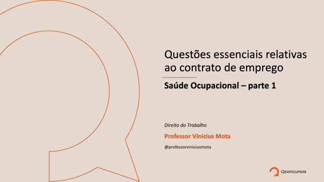 Saude Ocupacional - Parte 01