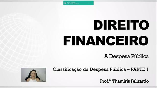 Classificação da despesa pública - Parte 01