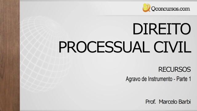 Agravo de Instrumento - Parte 1