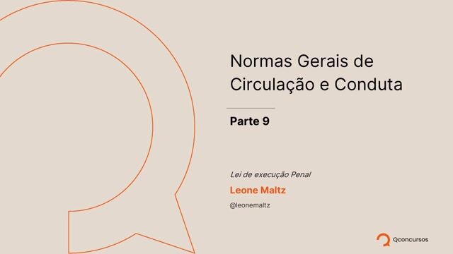 Normas gerais de circulação e conduta - Parte 09