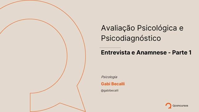 Entrevista e Anamnese - parte 01