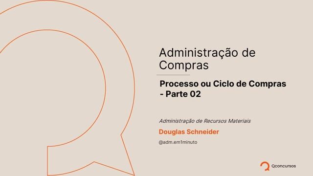 Processo ou Ciclo de Compras - Parte 02