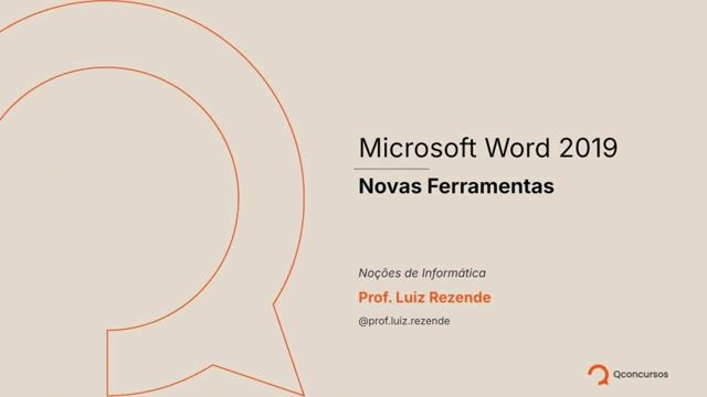 02 - Microsoft Word 2019 - Novas Ferramentas