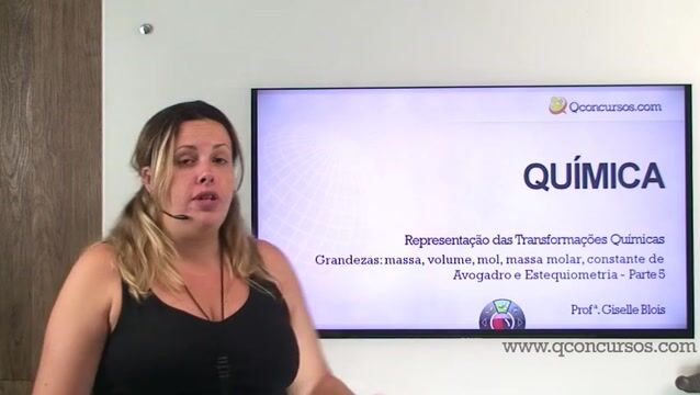 Grandezas: massa, volume, mol, massa molar, constante de Avogadro e Estequiometria - Parte 5