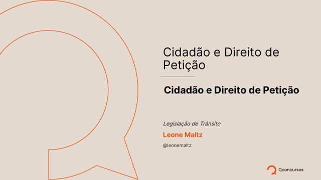 Cidadão e Direito de Petição