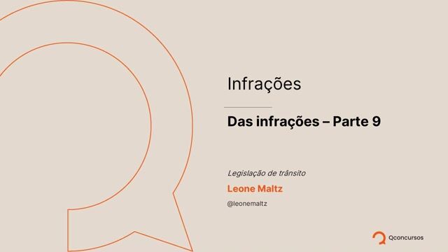 Das infrações - Parte 09