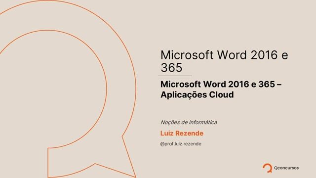 02 - Microsoft Word 2016 e 365 - Aplicações Cloud