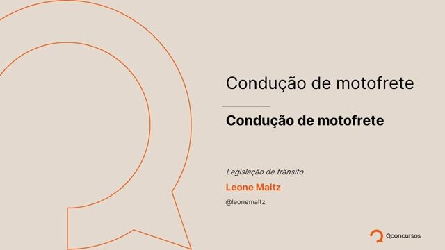 Condução de motofrete