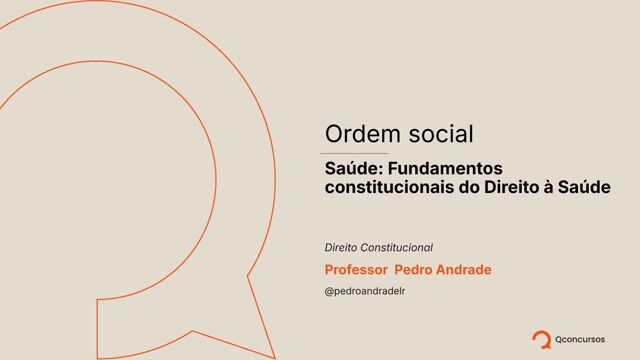 Saúde - 01 - Fundamentos Constitucionais