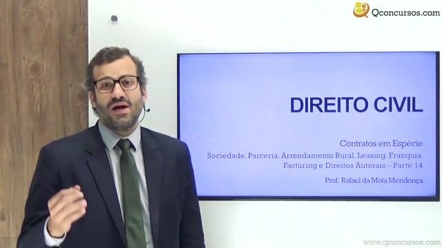 Sociedade, Parceria, Arrendamento Rural, Leasing, Franquia, Facturing e Direitos Autorais - Parte 14