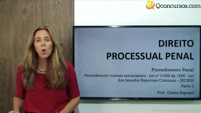 Procedimento comum sumaríssimo - Lei nº 9.099 de 1995 - Lei dos Juizados Especiais Criminais - JECRIM - Parte 3