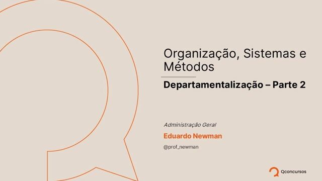 Departamentalização - Parte 02