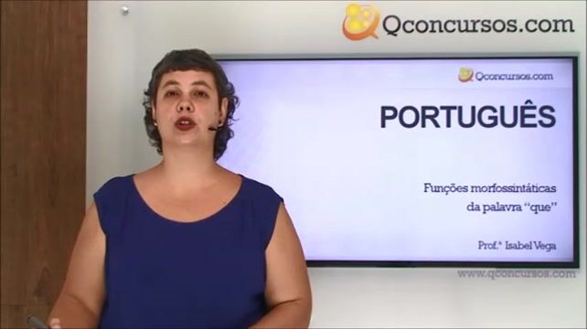Funções morfossintáticas da palavra QUE