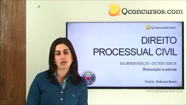 Da Intervenção de terceiros - Nomeação à autoria