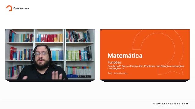 Função de 1º Grau ou Função Afim, Problemas com Equação e Inequações - Inequações - Parte 02