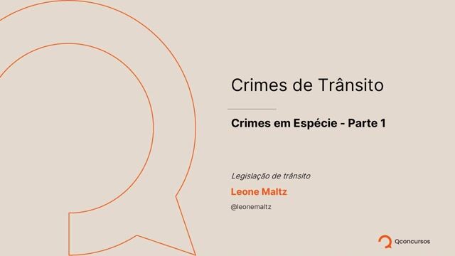 Crimes em espécie - Parte 01