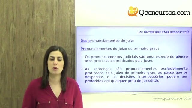 Da Forma dos Atos Processuais - Parte 5