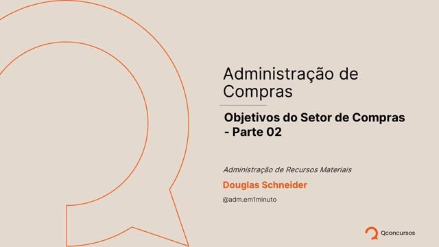 Objetivos do Setor de Compras - Parte 02