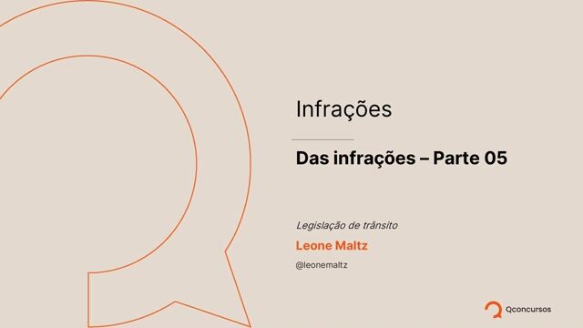 Das infrações - Parte 05
