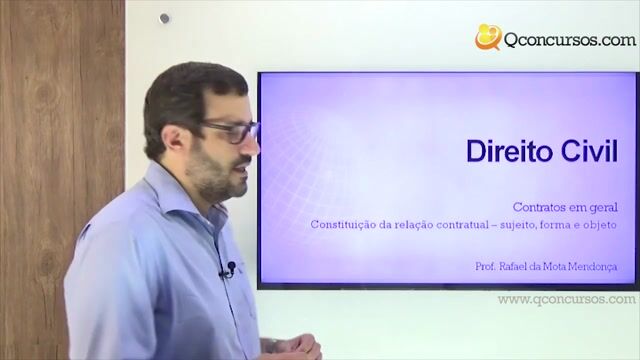 Constituição da Relação Contratual - sujeitos, forma e objeto