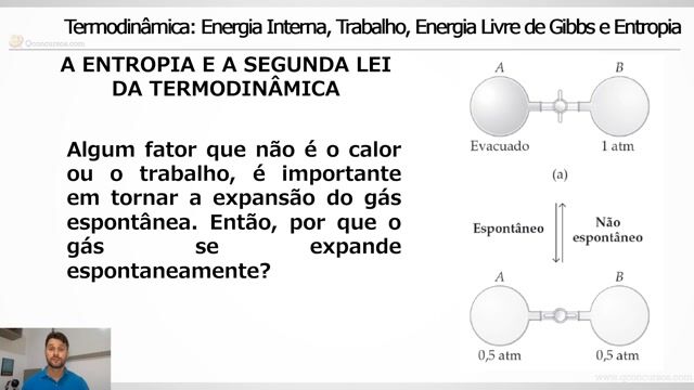 Termodinâmica: Energia Interna, Trabalho, Energia Livre de Gibbs e Entropia - Parte 02