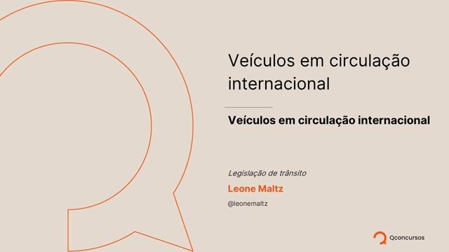 Veículos em circulação internacional