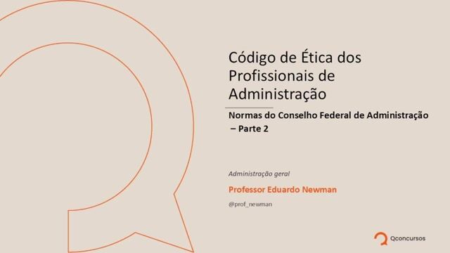 Normas do Conselho Federal de Administração - CFA - parte 02