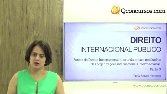 Atos Unilaterais e Resoluções das Organizações Internacionais Intermediárias - Parte 3