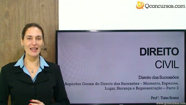 Aspectos Gerais do Direito das Sucessões – Momento, Espécies, Lugar, Herança e Representação - Parte 2