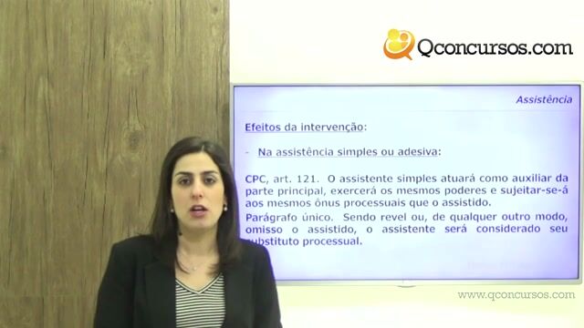 Da Intervenção de Terceiros - Assistência - Parte 2