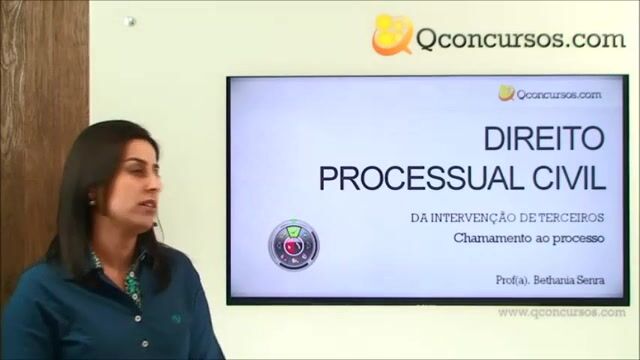 Da Intervenção de terceiros - Chamamento ao processo
