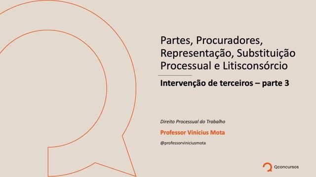 Intervenção de terceiros - Parte 03
