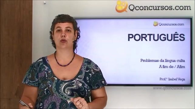  Problemas da língua culta - A fim de - afim