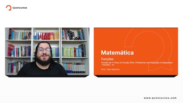 Função de 1º Grau ou Função Afim, Problemas com Equação e Inequações - Funções - Parte 04