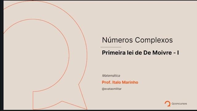 Números Complexos - 13 - Primeira lei de De Moivre - I