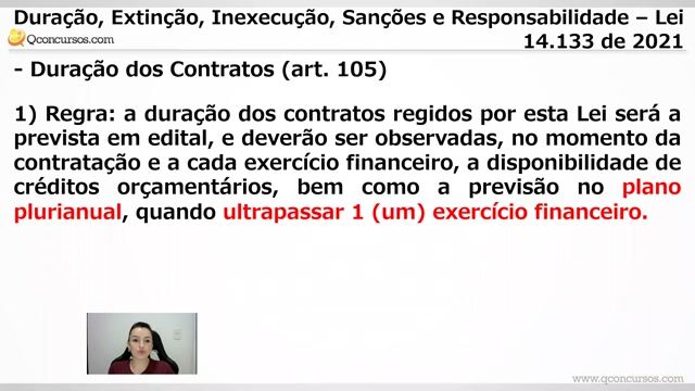 Duração, Extinção, Inexecução, Sanções e Responsabilidade – Lei 14.133 de 2021 - Parte 02