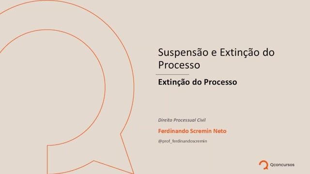 Extinção do Processo