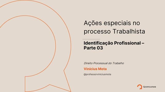 Identificação Profissional - Parte 03