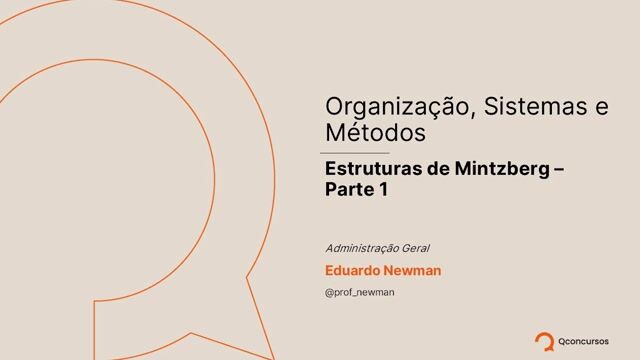 Estruturas de Mintzberg - Parte 01