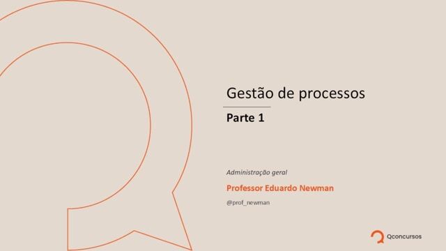 Gestão de processos - Parte 01