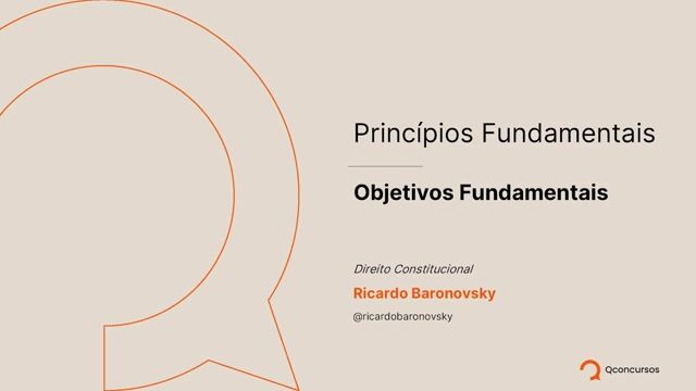 Objetivos fundamentais da República