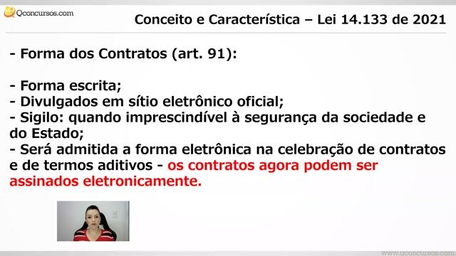 Conceito e Característica – Lei 14.133 de 2021 - Parte 02
