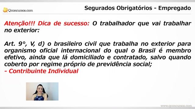 Segurados Obrigatórios - Empregado - Parte 02