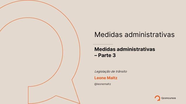 Medidas administrativas - Parte 03