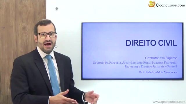 Sociedade, Parceria, Arrendamento Rural, Leasing, Franquia, Facturing e Direitos Autorais - Parte 08