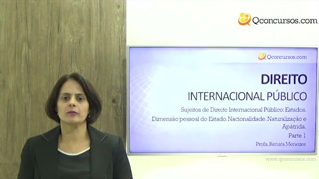 Dimensão Pessoal do Estado. Nacionalidade, Naturalização e Apátrida. Condição Jurídica do Estrangeiro - Parte 1