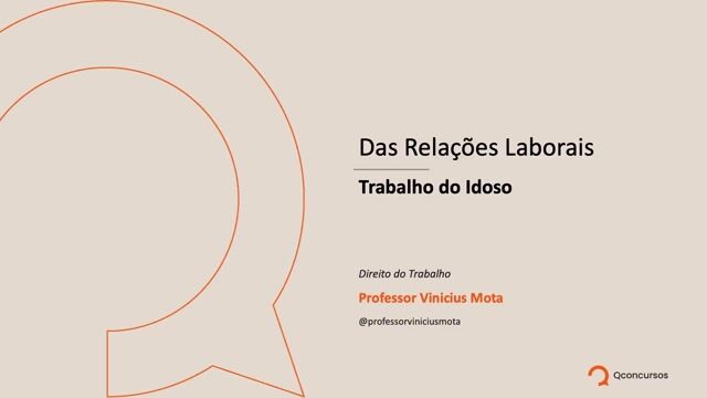 Trabalho do idoso