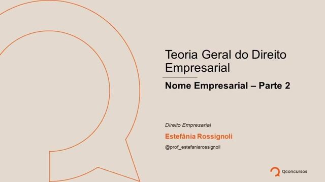 Nome Empresarial - Parte 02