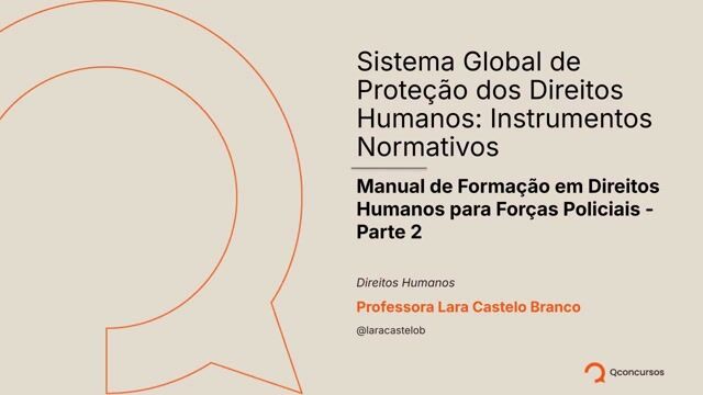 Manual de Formação em Direitos Humanos para Forças Policiais parte 2