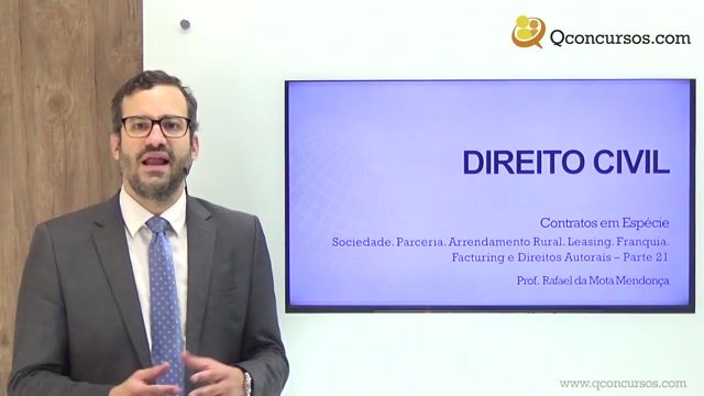 Sociedade, Parceria, Arrendamento Rural, Leasing, Franquia, Facturing e Direitos Autorais - Parte 21